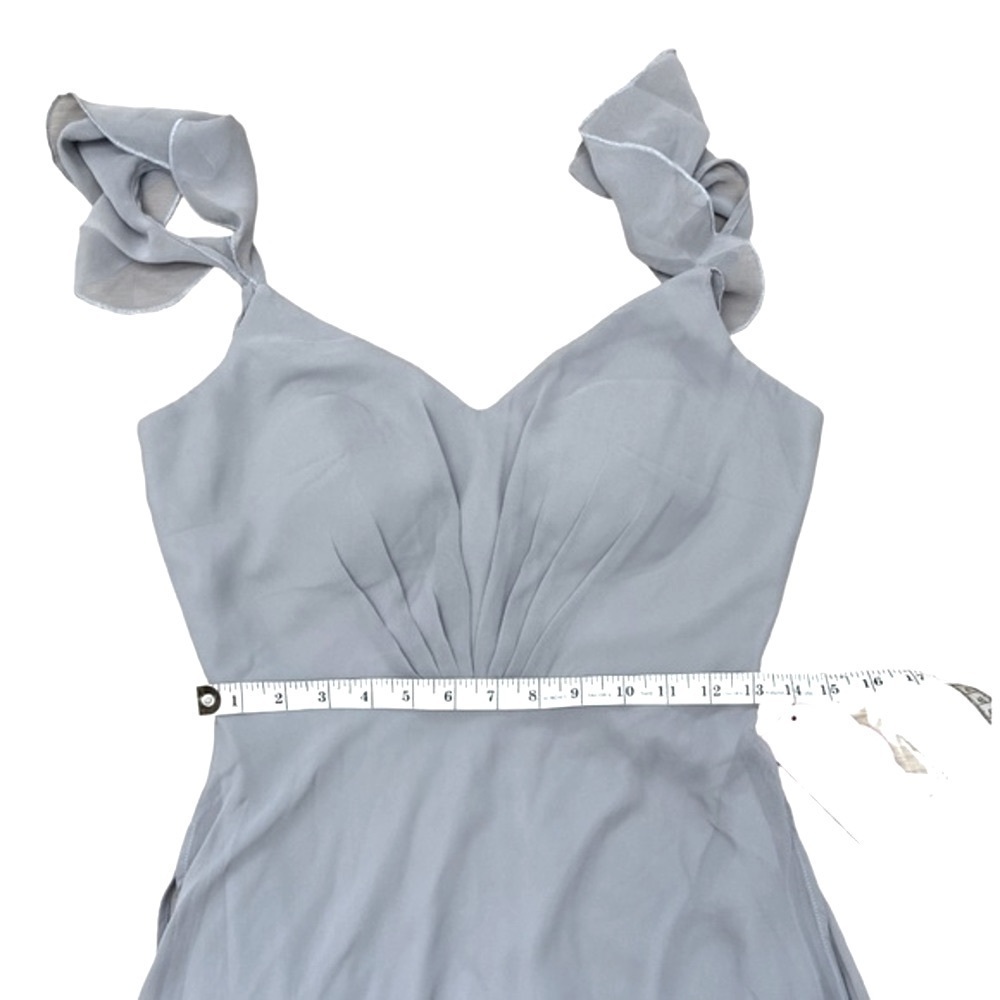 NWT Birdy Grey Kae Chiffon Dress in Silver - Picture 6 of 11
